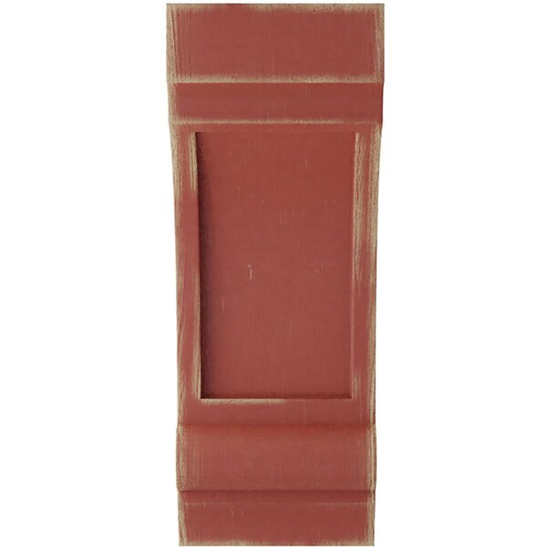 Ekena Millwork 4"W x 5"D x 10"H Diane Recessed Wood Vintage Decor Corbel, Salvage Red - CORWD04X05X10DIRD