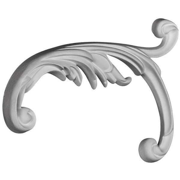 Ekena Millwork 5 7/8"W x 6 3/4"H x 7/8"P Medway Scroll Onlay, Left - ONL06X07X01ME-L