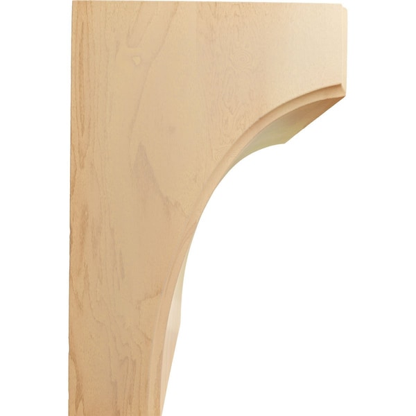 Ekena Millwork 5 1/4"W x 4"D x 6"H Clarksville Bracket, Red Oak - BKTW05X04X06CVRO