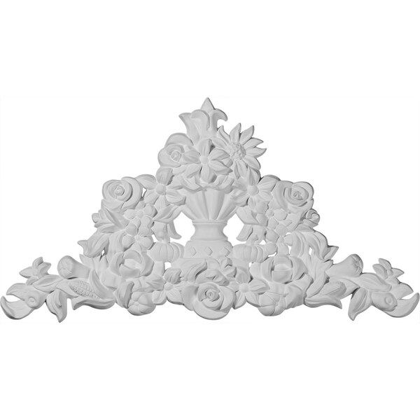 Ekena Millwork 18 1/2"W  x 9 7/8"H x  3/4"P Swindon Flowers Center Onlay - ONL18X09X01SW