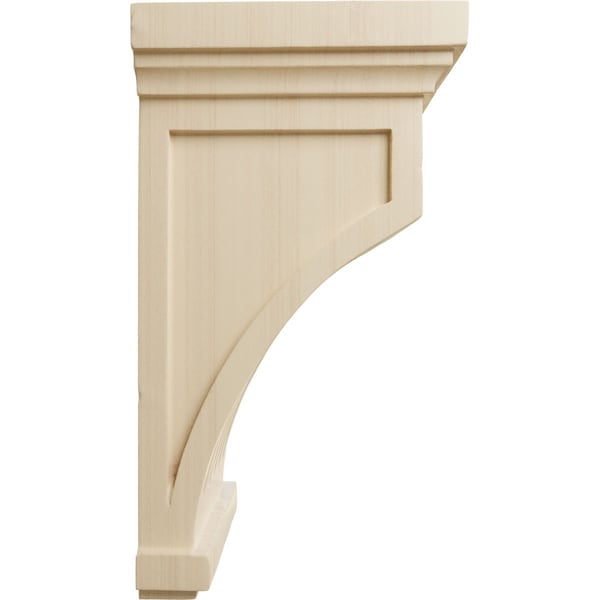 Ekena Millwork 5 1/2"W x 5 1/2"D x 10"H Fluted Corbel, Rubberwood - COR05X05X10FLRW