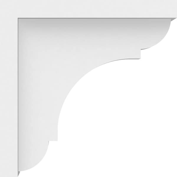 Ekena Millwork Standard Bryant Architectural Grade PVC Bracket, 2"W x 7"D x 7"H - BKTP02X07X07BRY