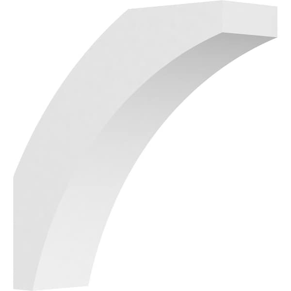Ekena Millwork 3"W x 12"D x 12"H Standard Thorton Architectural Grade PVC Knee Brace - BRCP03X12X12THR