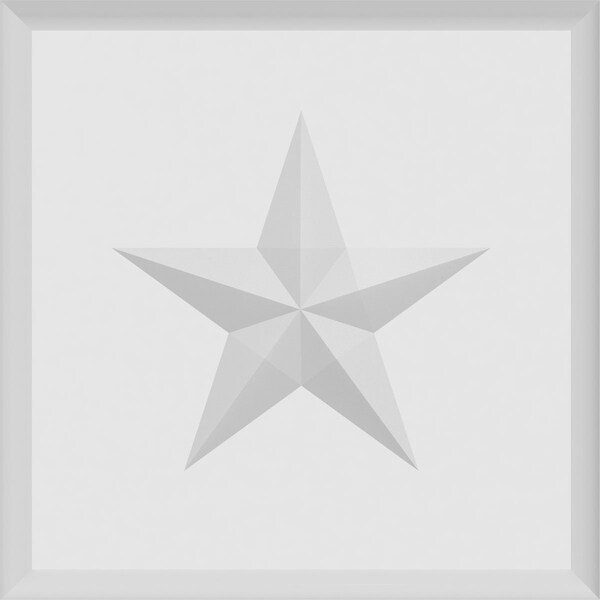 Ekena Millwork Standard Sedgwick Star Rosette With Rounded Edge, 4"W x 4"H x 1"P - ROSP040X040X100SDG08