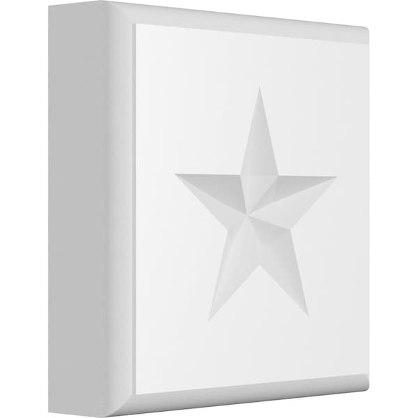 Ekena Millwork Standard Sedgwick Star Rosette With Rounded Edge, 4"W x 4"H x 1"P - ROSP040X040X100SDG08