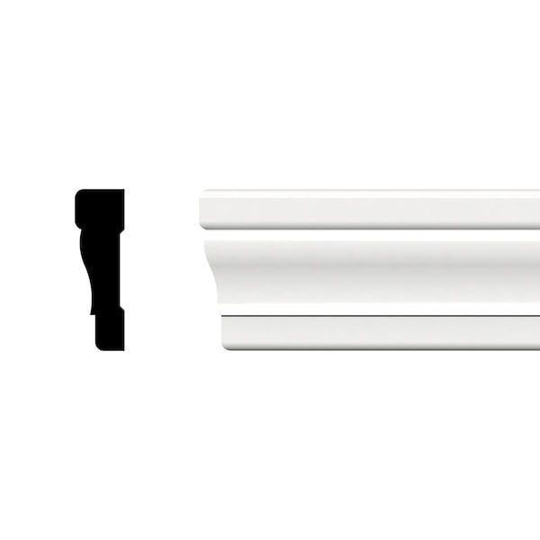 Ekena Millwork WM356 - 2 1/4"H x 3/4"P x 96"L Colonial Casing Moulding, PVC - WM356X96SWPV