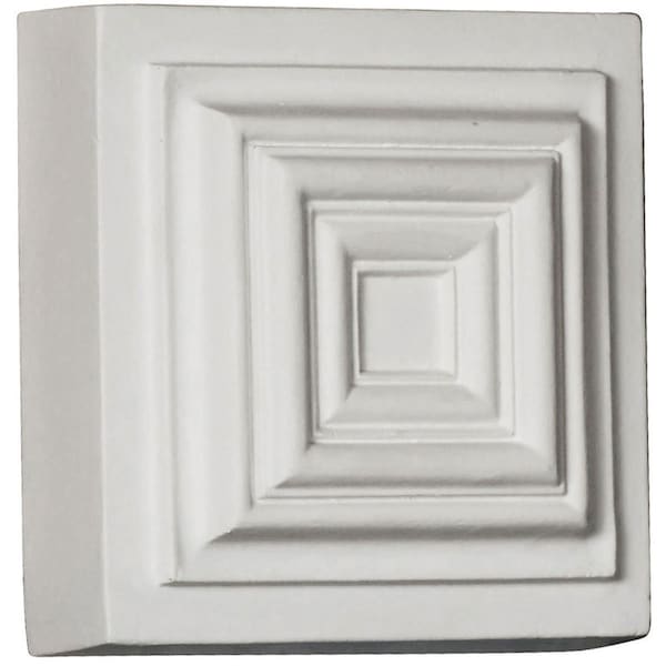 Ekena Millwork 4 3/8"W x 4 3/8"H x 1 1/4"P Leandros Rosette - ROS05X05LE