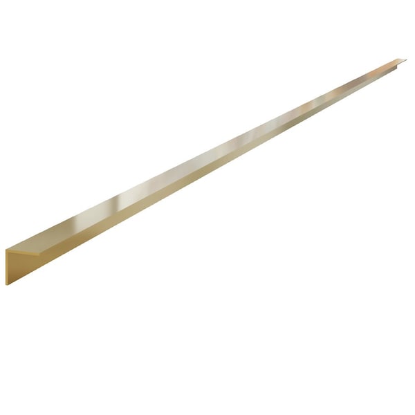 Designs Of Distinction 7/8in Aluminum L-Channel - 72inL - Satin Brass - 01110451SB1