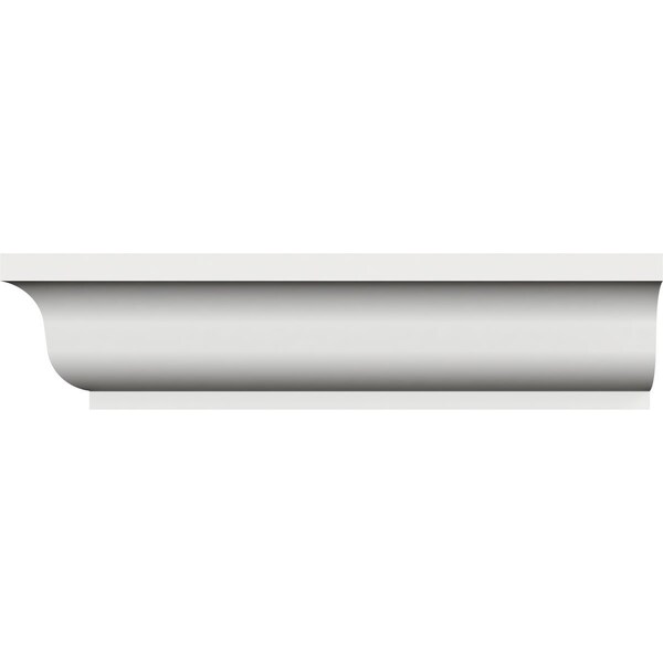 Ekena Millwork 2 7/8"H x 1/2"P x 2"TP x 96"L Moulding, PVC - MLD03X02X96SWPV