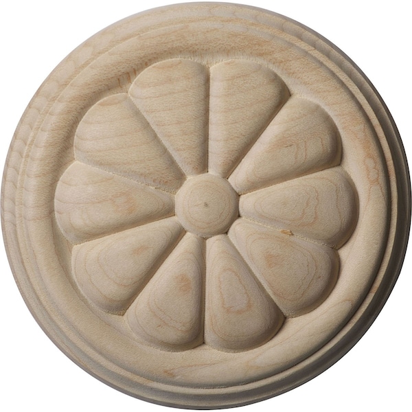 Ekena Millwork 4 1/4"W x 4 1/4"H x 5/8"P Reese Round Rosette, Maple - ROS04X04REMA