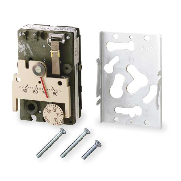 Siemens Pneumatic Thermostat, Dual Temperature, Heating and Cooling, 2 Pipe, Vertical, 5/32 in Barb - 192-208