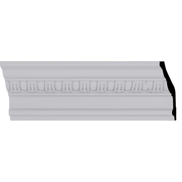 Ekena Millwork 5"H x 3"P x 5 7/8"F x 94 1/2"L Hampshire Traditional Crown Moulding - MLD05X03X05HA