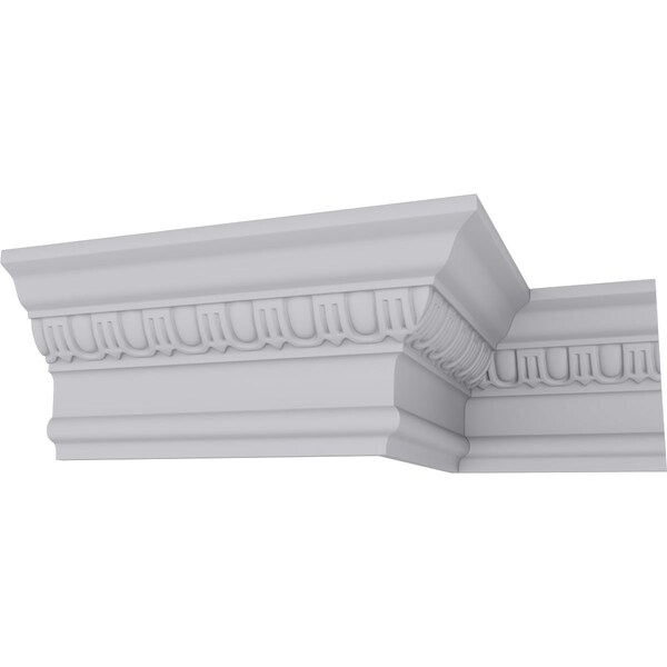 Ekena Millwork 5"H x 3"P x 5 7/8"F x 94 1/2"L Hampshire Traditional Crown Moulding - MLD05X03X05HA