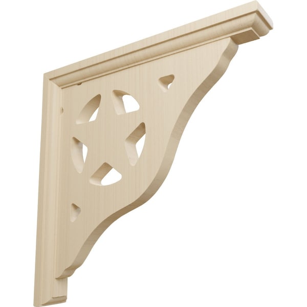 Ekena Millwork 1 1/2"W x 10"D x 10"H Austin Bracket, Rubberwood - BKT01X10X10AURW