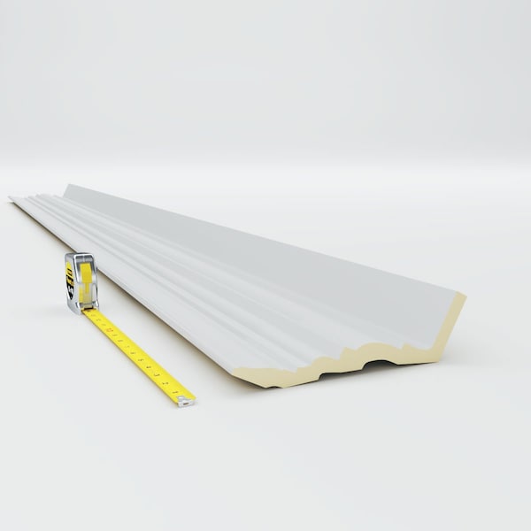 Ekena Millwork 8 1/4"H x 6 1/4"P x 10 3/8"F x 94 1/2"L Amelia Smooth Crown Moulding - MLD08X06X10AM