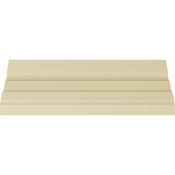 Ekena Millwork 8 1/4"H x 6 1/4"P x 10 3/8"F x 94 1/2"L Amelia Smooth Crown Moulding - MLD08X06X10AM
