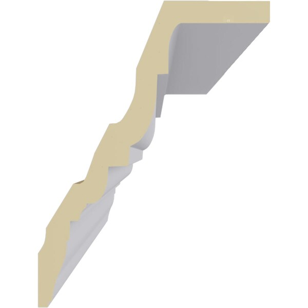 Ekena Millwork 8 1/4"H x 6 1/4"P x 10 3/8"F x 94 1/2"L Amelia Smooth Crown Moulding - MLD08X06X10AM