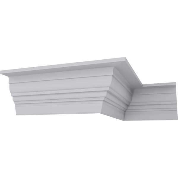 Ekena Millwork 8 1/4"H x 6 1/4"P x 10 3/8"F x 94 1/2"L Amelia Smooth Crown Moulding - MLD08X06X10AM