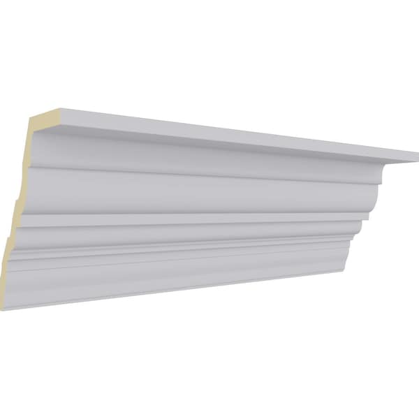 Ekena Millwork 8 1/4"H x 6 1/4"P x 10 3/8"F x 94 1/2"L Amelia Smooth Crown Moulding - MLD08X06X10AM