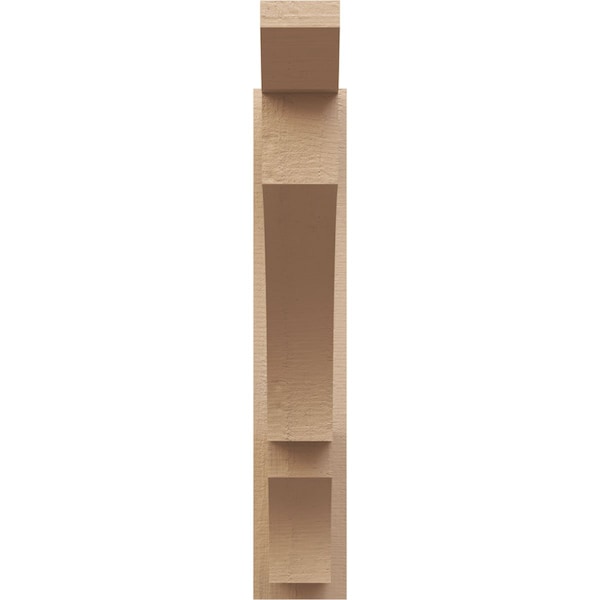 Ekena Millwork 5 1/2-in W x 26-in D x 30-in H Balboa Slat Rough Cedar Woodgrain TimberThane Outlooker, Primed Tan - OUTUR055X26X30BOA24RCPR
