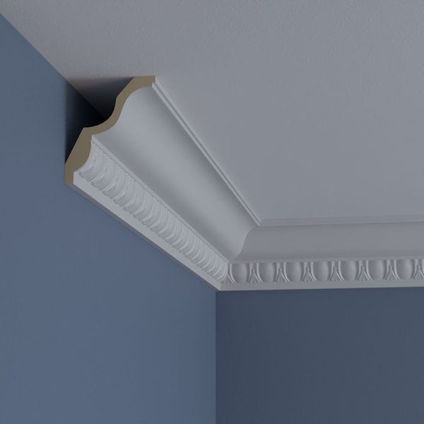Ekena Millwork 3 5/8"H x 3 1/4"P x 5"F x 94 1/2"L, (1 5/8" Repeat), Jackson Crown Moulding - MLD04X03X05JA