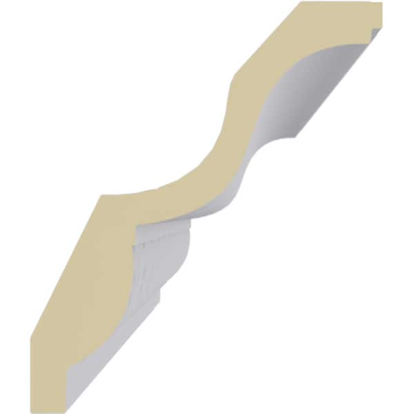 Ekena Millwork 3 5/8"H x 3 1/4"P x 5"F x 94 1/2"L, (1 5/8" Repeat), Jackson Crown Moulding - MLD04X03X05JA