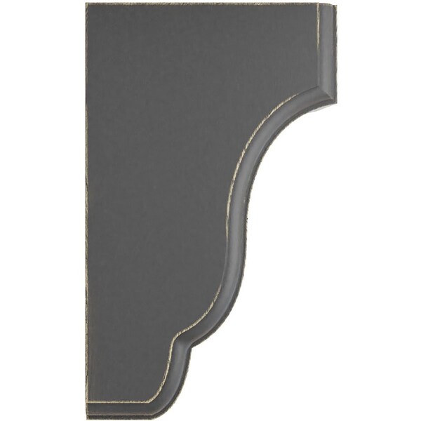 Ekena Millwork 3 1/2"W x 4"D x 6 1/2"H Capistrano Mission Wood Vintage Decor Corbel, Black - CORWD03X04X06CPBL