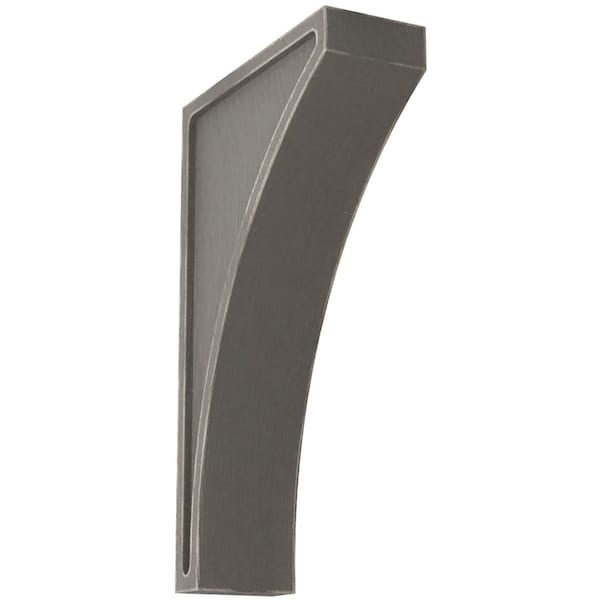 Ekena Millwork 3"W x 8 1/2"D x 14"H Jumbo Lawson Wood Vintage Decor Corbel, Reclaimed Grey - CORWD03X08X14LWGY