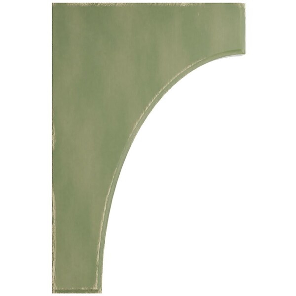 Ekena Millwork 1 3/4"W x 8"D x 12"H Clarksville Wood Vintage Decor Bracket, Restoration Green - BKTWD02X08X12CVGR