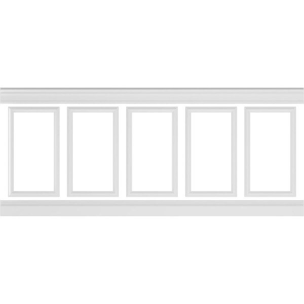 Ekena Millwork Wainscot Paneling Kit, Urethane, 94-1/2 in L, Factory Primed - WPKUSQ021P040
