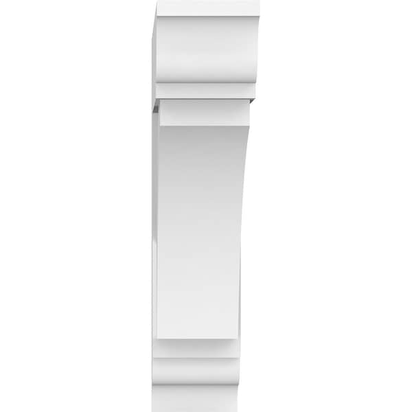 Ekena Millwork Standard Thorton Architectural Grade PVC Bracket with Traditional Ends, 5"W x 24"D x 24"H - BKTP05X24X24THR01