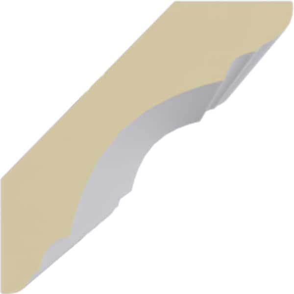 Ekena Millwork 2 1/4"H x 2 1/4"P x 3"F x 94 1/2"L Eris Smooth Crown Moulding - MLD02X02X03ER