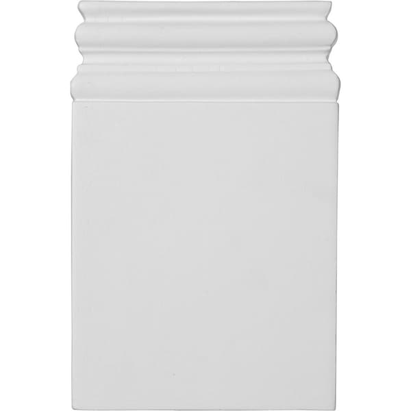 Ekena Millwork Plinth Block, Polyurethane, 9-3/4 in H, 6-1/4 in W - PB06X09X01DI