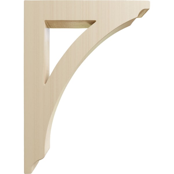 Ekena Millwork 1 3/4"W x 6 1/2"D x 9"H Small Thorton Wood Bracket, Rubberwood - BKTW01X06X09THRW