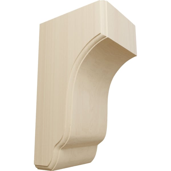 Ekena Millwork 4 3/4"W x 5 1/2"D x 10"H Capistrano Mission Corbel, Rubberwood - COR04X05X10CPRW