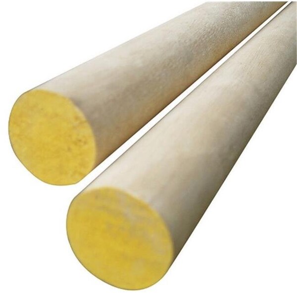 Alexandria Moulding Alexandria Moulding 02502-R0048C1 2 x 48 in. Thunderbird Forest Poplar Dowel Hard Wood  Yellow - pack of 2 - 5435243