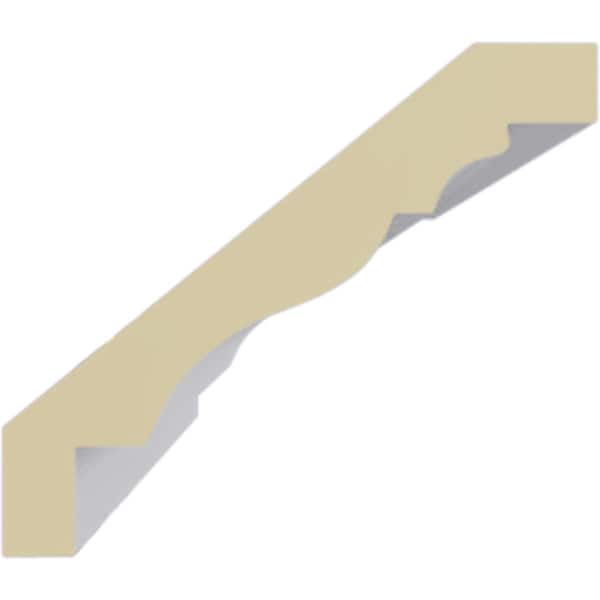 Ekena Millwork 4"H x 4 5/8"P x 6 1/8"F x 94 1/2"L Classic Smooth Crown Moulding - MLD04X04X06CL