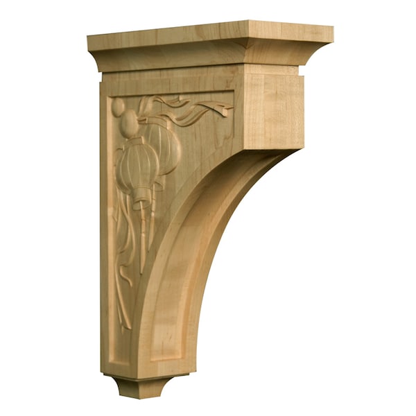 Osborne Wood Products 12 1/4 x 3 1/2 x 8 Royal Lantern Corbel in Hard Maple - 81105HM