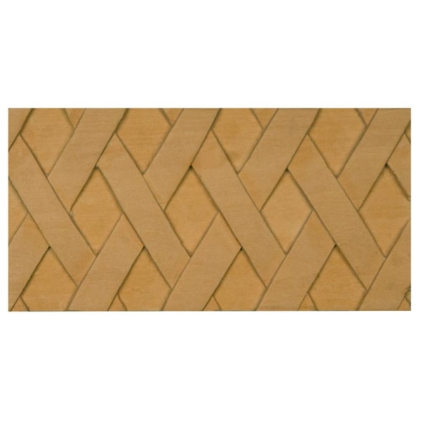 Osborne Wood Products 2 1/2 x 5/8 x 96 Basket Weave Chair Rail in Basswood - 891922BAS