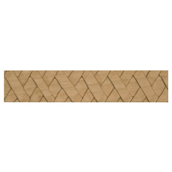 Osborne Wood Products 1 x 1/2 x 96 Basket Weave Chair Rail in Basswood - 891923BAS