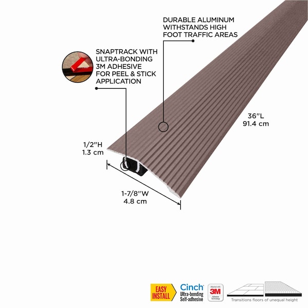 M-D Building Products ALUMINUM, Spice, 36 in L, 1.875 in W - 43319