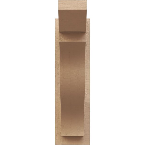 Ekena Millwork 5 1/2-in W x 16-in D x 20-in H Funston Slat Rough Cedar Woodgrain TimberThane Outlooker, Primed Tan - OUTUR055X16X20FST24RCPR
