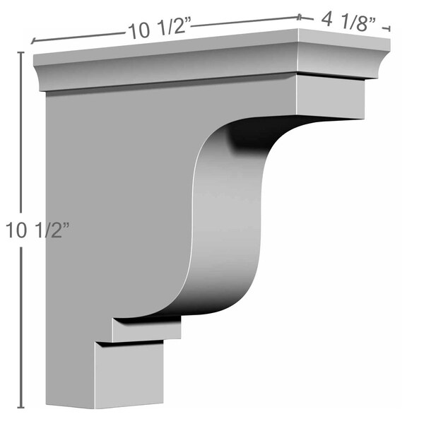 Ekena Millwork 4 1/8"W x 10 1/2"D x 10 1/2"H Edinburgh Bracket - BKT04X10X10ED