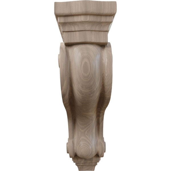 Ekena Millwork 3 7/8"W x 8"D x 13"H Boston Traditional Scroll Corbel, Walnut - COR03X08X13TSWA