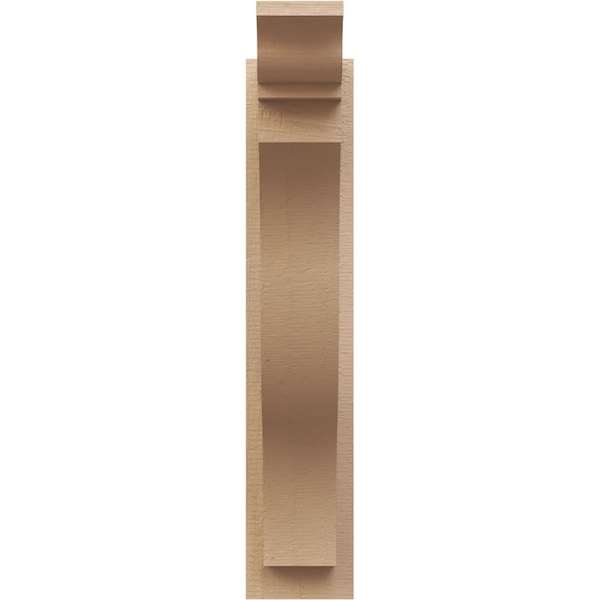 Ekena Millwork 6-in W x 18-in D x 30-in H Funston Trad Rough Cedar Woodgrain TimberThane Outlooker, Primed Tan - OUTUR060X18X30FST04RCPR