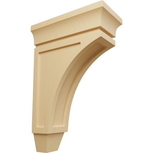 Ekena Millwork 4"W x 8"D x 12"H Medium Lucan Wood Corbel, Alder - CORW04X08X12LUAL