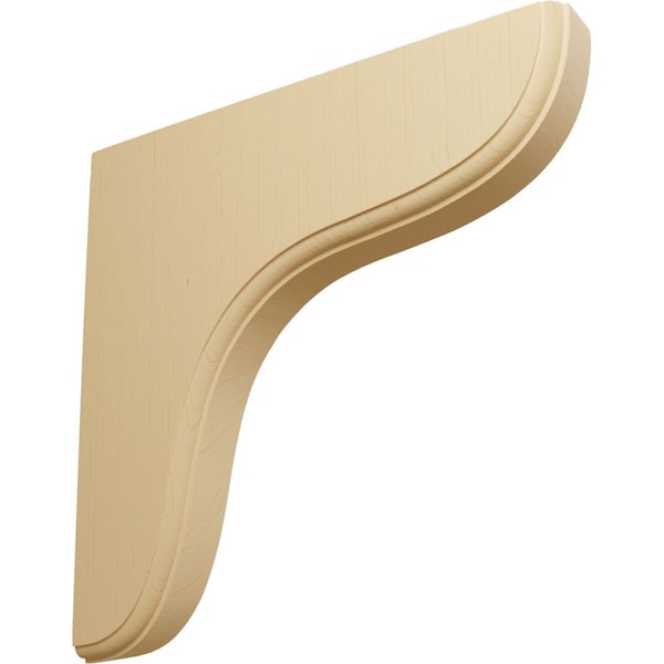 Ekena Millwork 1 3/4"W x 10 1/2"D x 10 1/2"H Eaton Wood Bracket, Alder - BKTW02X11X11EAAL