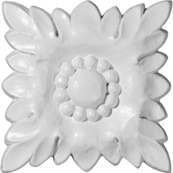 Ekena Millwork 4"W x 4"H x 5/8"P Jackson Square Rosette - ROS04X04X00CL