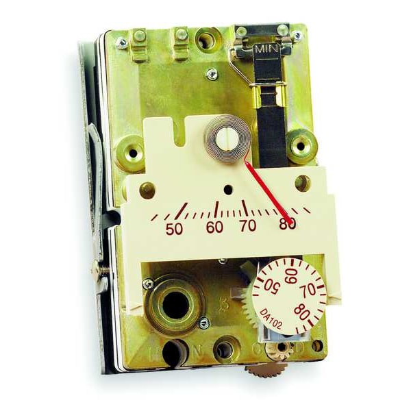 Siemens Pneumatic Thermostat, Single Temperature, Heating and Cooling, 2 Pipe, Vertical, 5/32 in Barb - 192-203