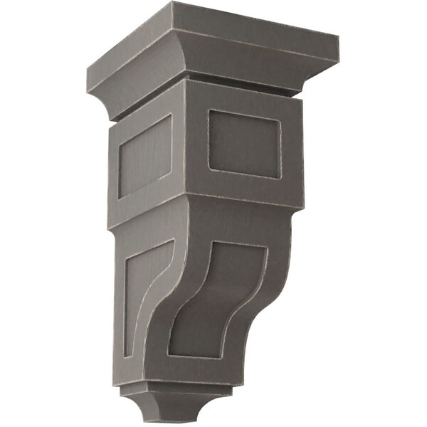 Ekena Millwork 7"W x 7 3/4"D x 14"H Jumbo Reyes Wood Vintage Decor Corbel, Reclaimed Grey - CORWD07X07X14RYGY